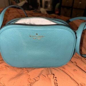 Kate Spade Blue Crossbody Bag with Curved Silhouette
